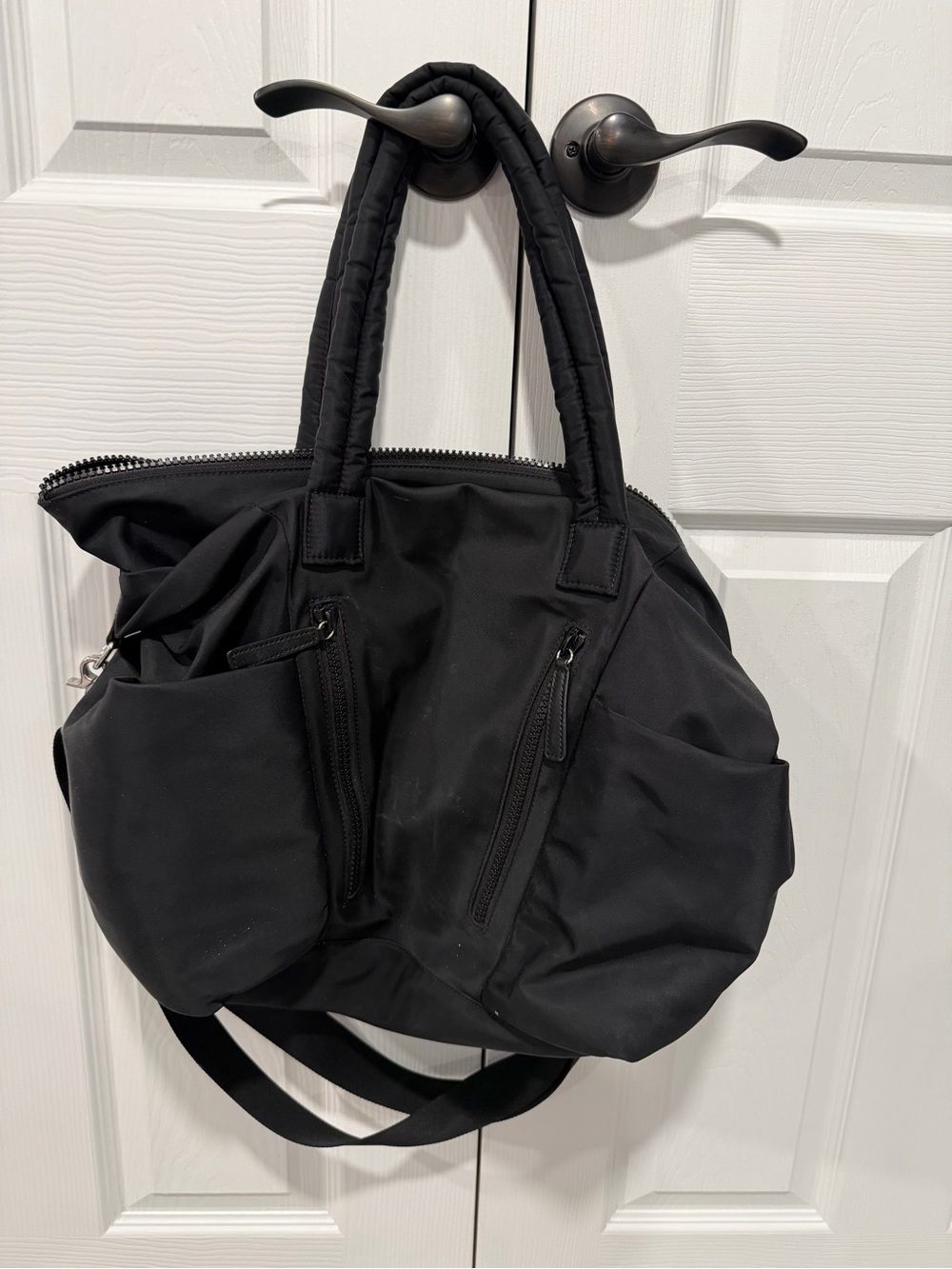 Rebecca Minkoff Black Quilted Handle Diaper Bag